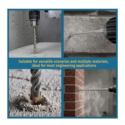SDS Plus Carbide Cross Tip Rotary Hammer Drill Bits for Concrete and Masonry