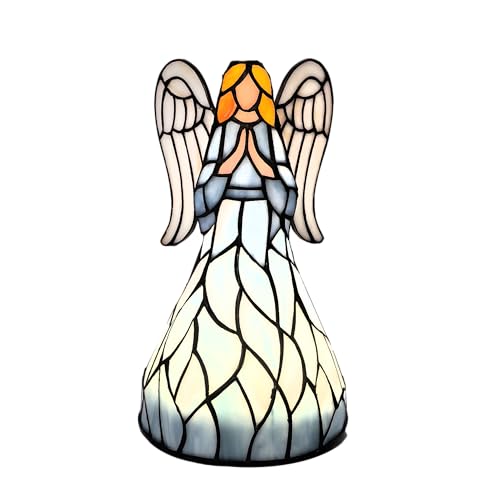 10.75” Tiffany Style Angel Figurines LED Lamp