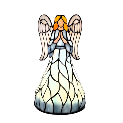 10.75” Tiffany Style Angel Figurines LED Lamp