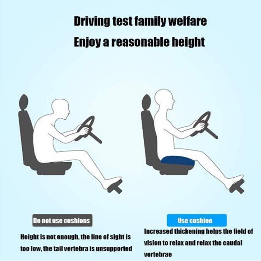 Srutirbo Car Booster Seat Cushion Heightening Height Boost Mat (Pure Black)