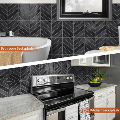 10 Sheets Thicker Herringbone Peel and Stick Backsplash