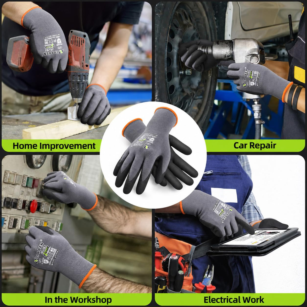 Safety Work Gloves Men (9/Large)