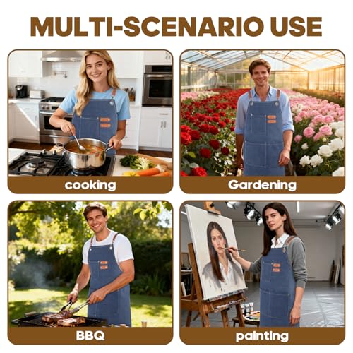 Aprons For Women Men With Large Pockets