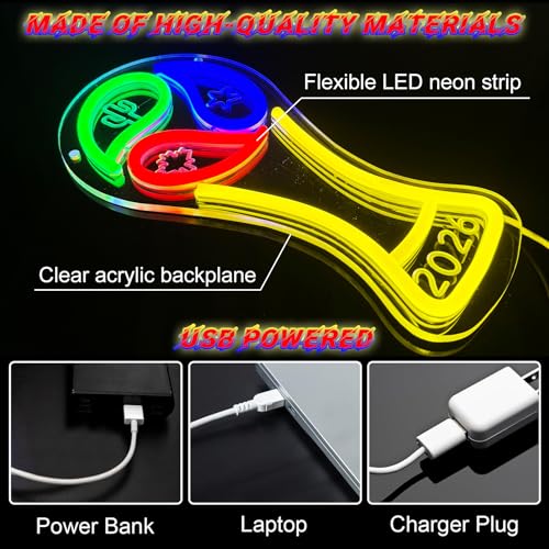 2026 Soccer Championship Trophy 3D Night Light
