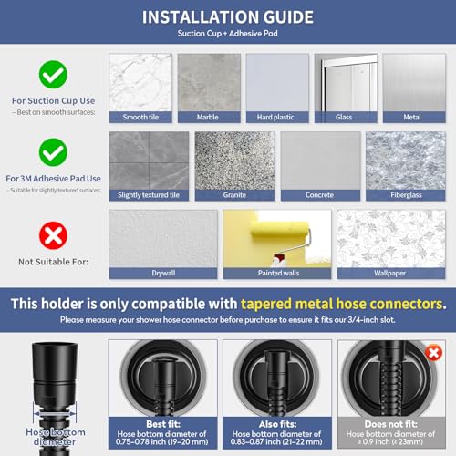 Vacuum Suction Cup Shower Head Holder