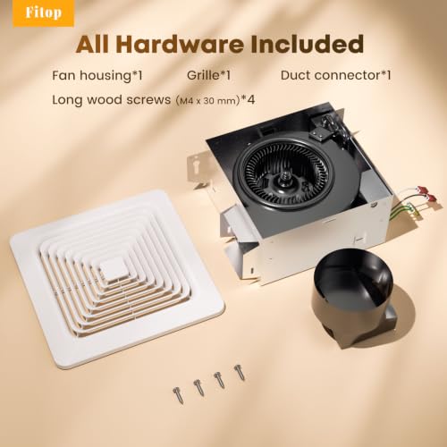 Bathroom Exhaust Fan 80 CFM 1.0 Sones