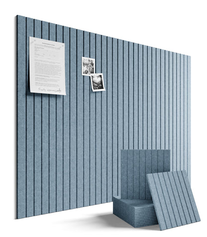 48" x 36" Large Felt Bulletin Board (Coastal Haze / Fine-stripe 12-pack)