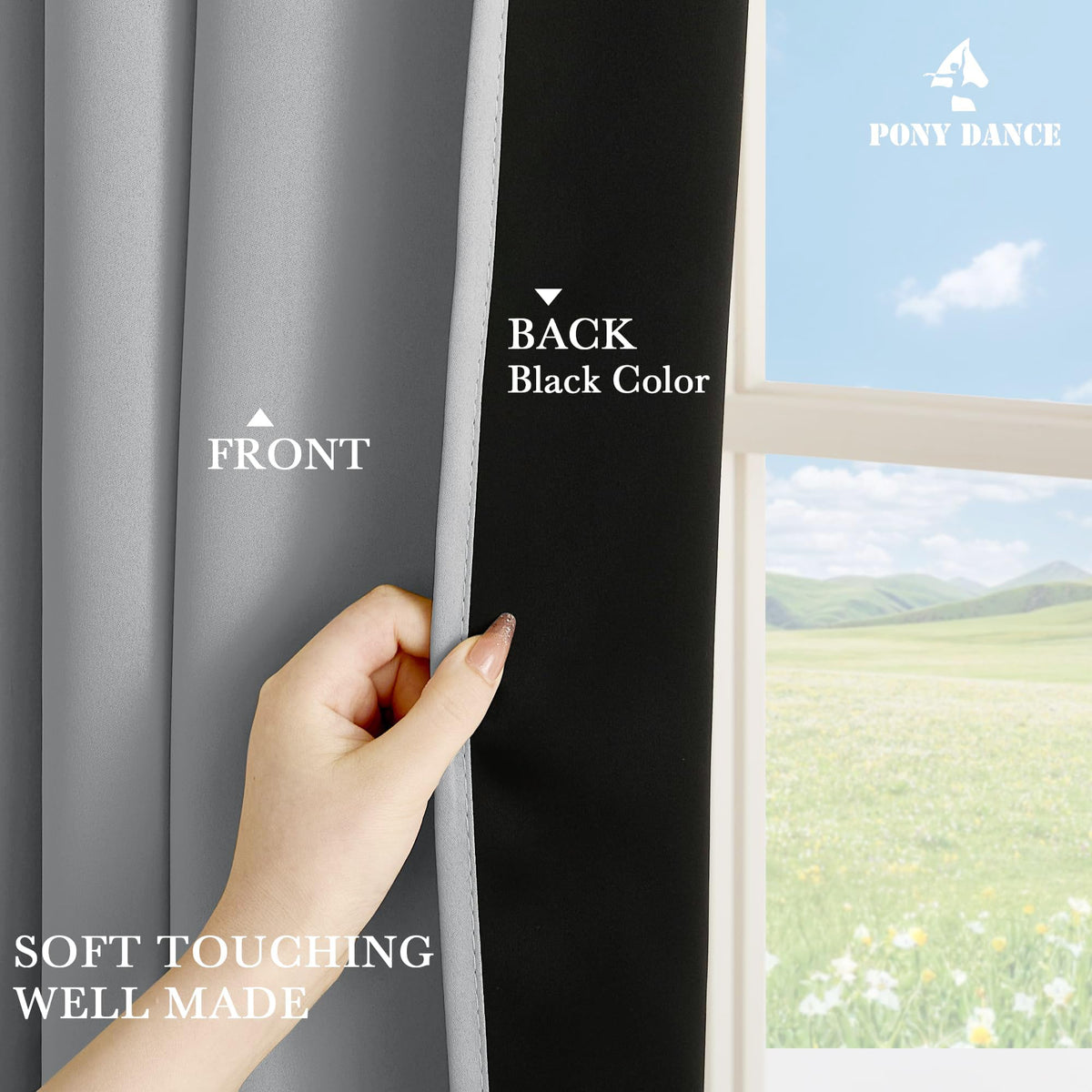 100% Blackout Curtains for Bedroom (100% Blackout-light Grey / 52"W x 96"L (Pack of 2))