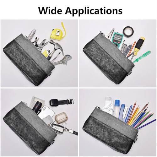 Leather Tool Bag Zipper Pouch