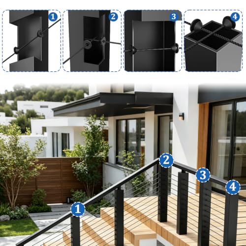 Cable Railing Rubber Grommets Protective Sleeves for 1