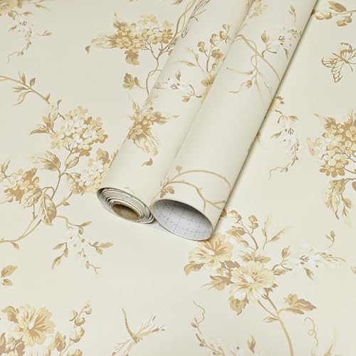 Peel and Stick Wallpaper Floral Wall Paper Modern Decorative Self Adhesive Removable Wallpaper
