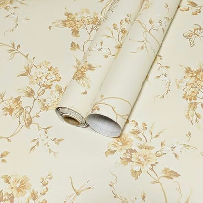Peel and Stick Wallpaper Floral Wall Paper Modern Decorative Self Adhesive Removable Wallpaper