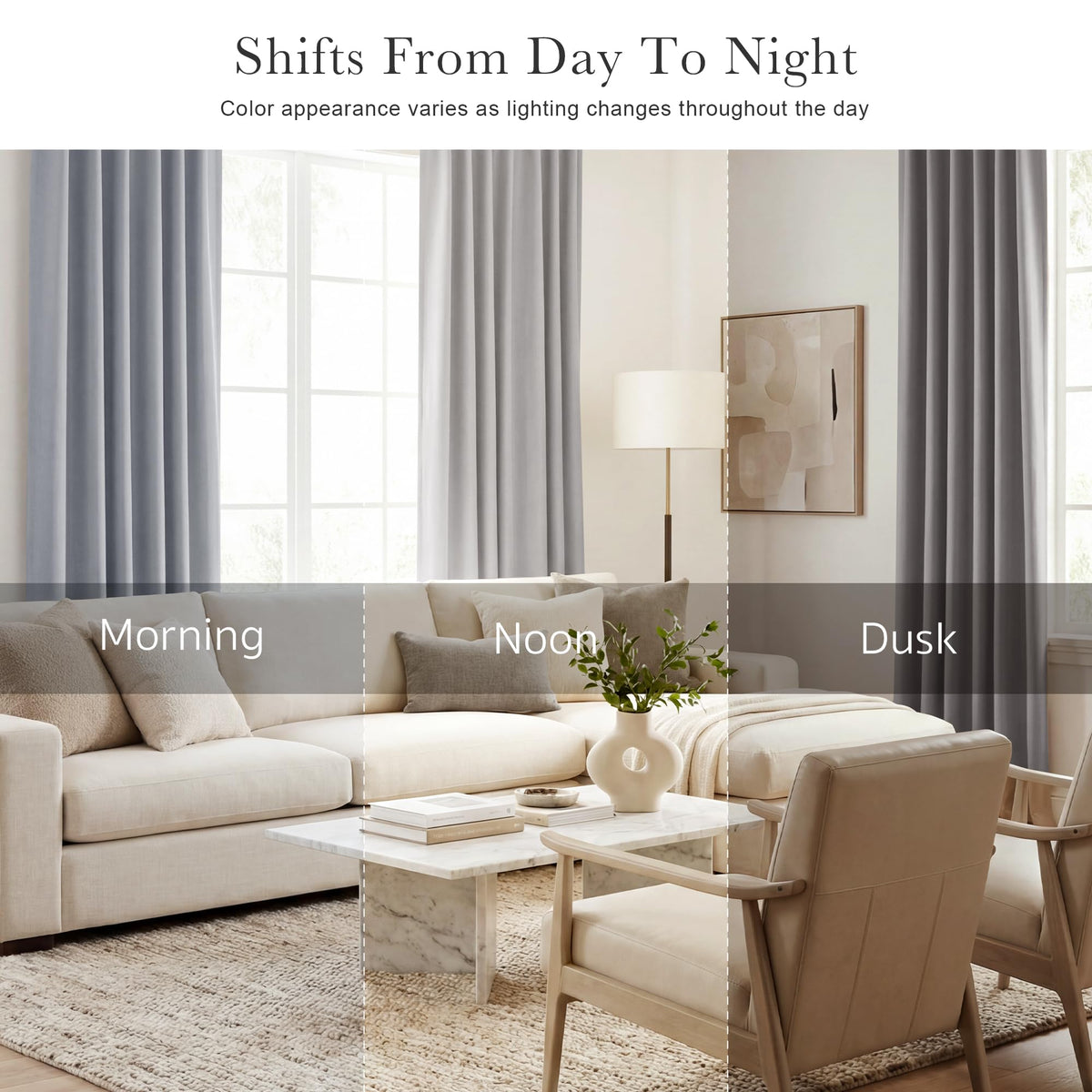 Blackout Curtains Thermal Insulated Window Treatment Panels Room Darkening Blackout Drapes for Living Room Back Tab (Silver Grey / 52"W x 63"L (Pack of 2))