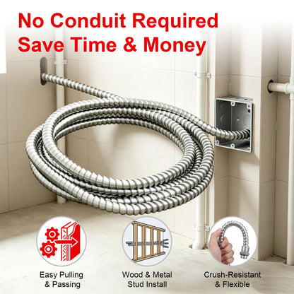 10 3 MC Cable 15 FT (15 FT / 10AWG/3)