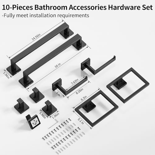 Towel Bar Set Wall Mounted