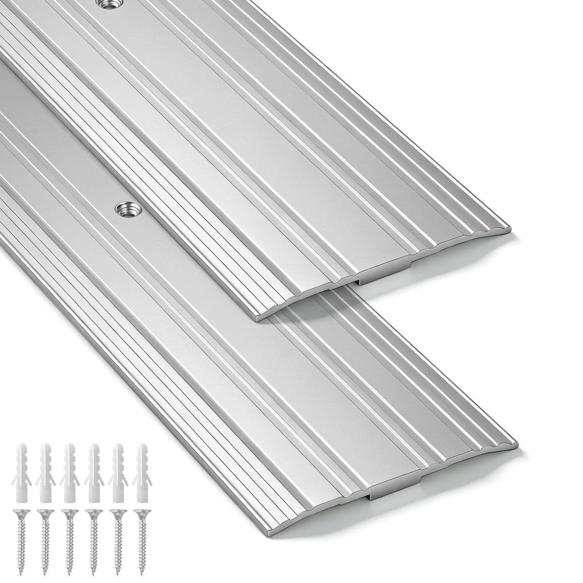 Sturdy Aluminum Door Threshold for Doorways (36''L x 6''W (2pcs) / Silver)
