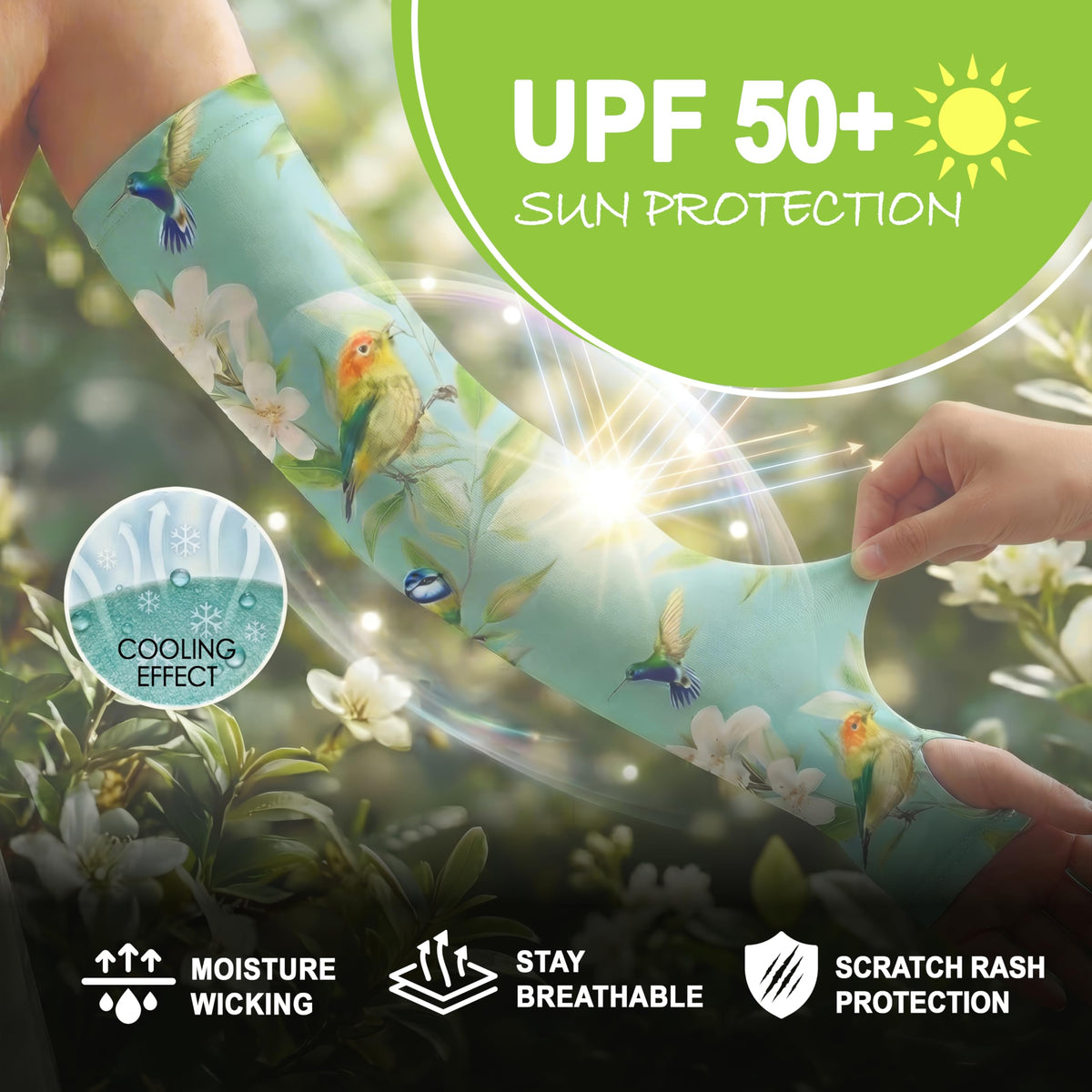 Gardening Sleeves (XX-Large / Mint Floral Garden)