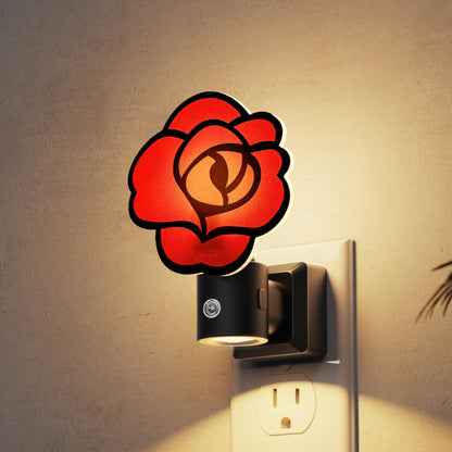 Night Lights Plug into Wall (Red Gothic Rose / 1 Pack)