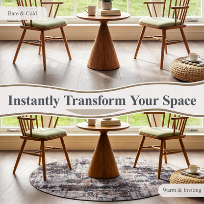 4ft Round Area Rug (Black & Brown / 4' (Round))