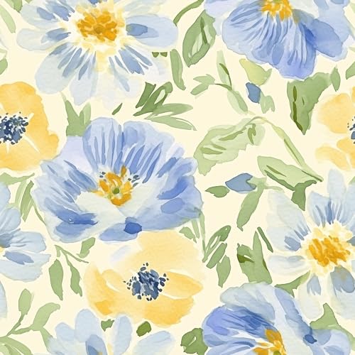 Watercolor Floral Peel and Stick Wallpaper Vintage Botanical Contact Paper