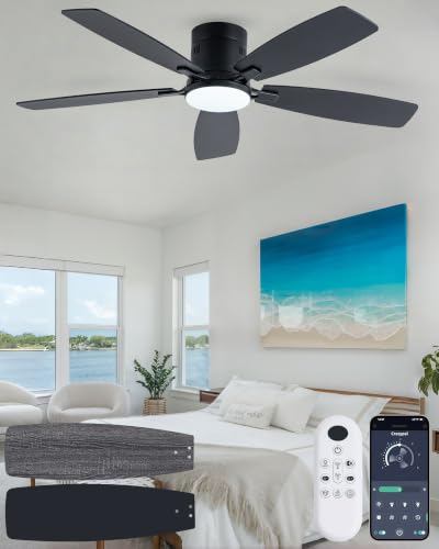 52" Ceiling Fan with Light for Bedroom