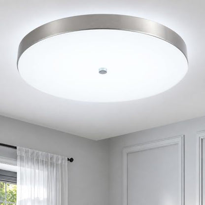 12 Inch Brushed Nickel LED Flush Mount Ceiling Light Fixtures