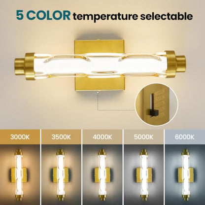 Wall Sconces Set of Two (Gold / 16-Inch-2Pack)