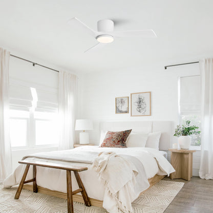 42 Inch Ceiling Fan with Light and Remote (White / 42")