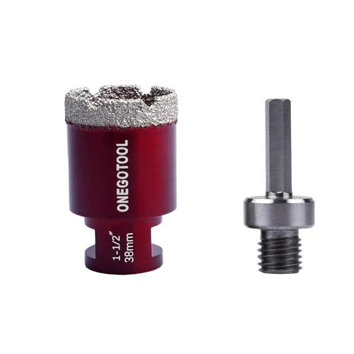 2pcs 1 4 Inch（6mm） Diamond Hole Saw Tile Masonry Core Drill bits for Porcelain Ceramic Concrete Granite Marble 5
