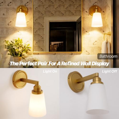 Milk Glass wall Sconce