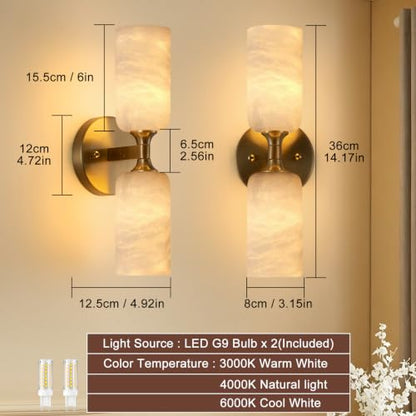 Natural Stone Alabaster Wall Sconces