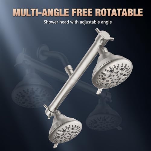 16" Wide Dual Shower Head for Two People
