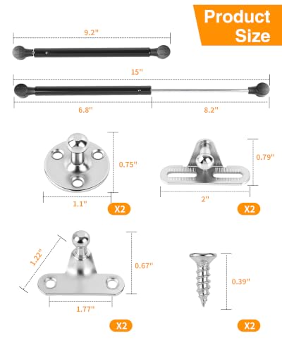 Toy Box Hinges Soft Close 15 inch
