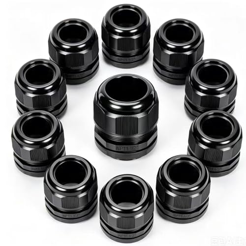 NPT Cable Gland Waterproof IP68 Nylon Cable Pass Through Cord Grip Connector Strain Relief Wire Grommet