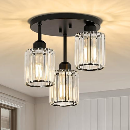 Crystal Semi Flush Mount Ceiling Light