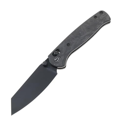 Knives ARTIFACT Forged Carbon Handle Axis Lock Pocket Knife with Sandvik 14C28N Blade
