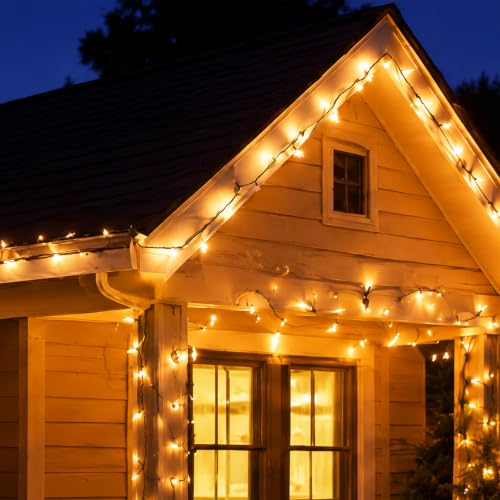 100 LED Slow Twinkle Warm White Christmas String Lights