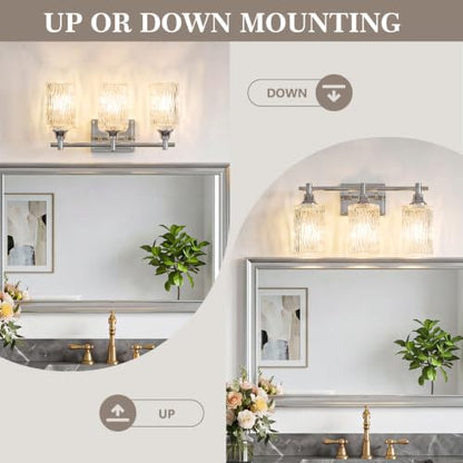 Modern 3 Light Bathroom Light Fixtures (Chrome / 3-light)