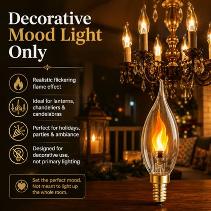 Vicstone Flame Light Bulbs E12 Candelabra