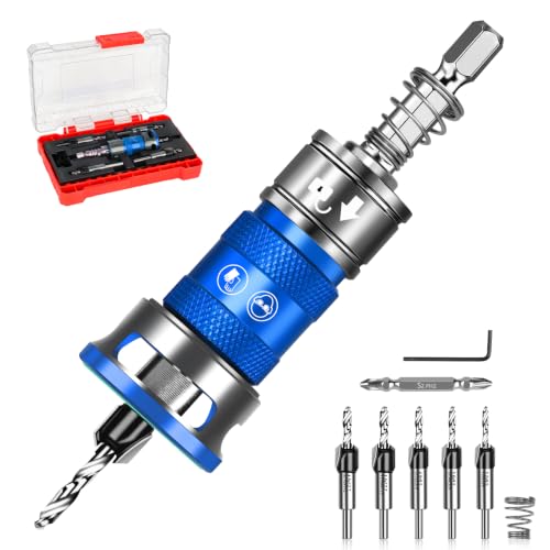 9PCS Countersink Drill Bit Set with Adjustable Depth Stopper