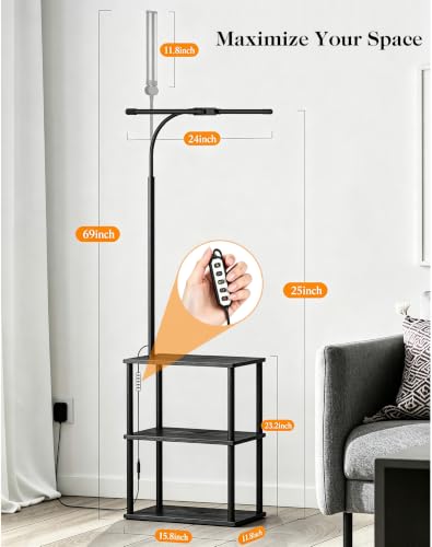 LED Floor Lamp with Table