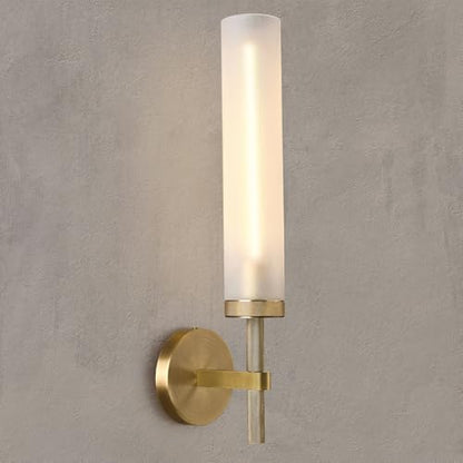 Brass Knurled Wall Sconce 18"