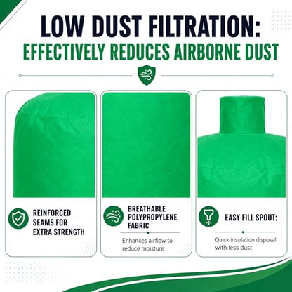 Insulation Removal Vacuum Bags Heavy Duty Attic Low Dust Bag Heavy Duty Insulation Vacuum Bags
