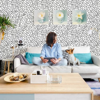 Peel and Stick Wallpaper Contact Paper Black and White Wall Paper