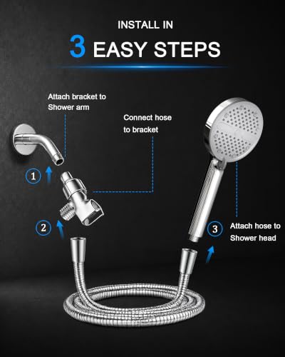High Pressure Shower Head with Handheld (Chrome)