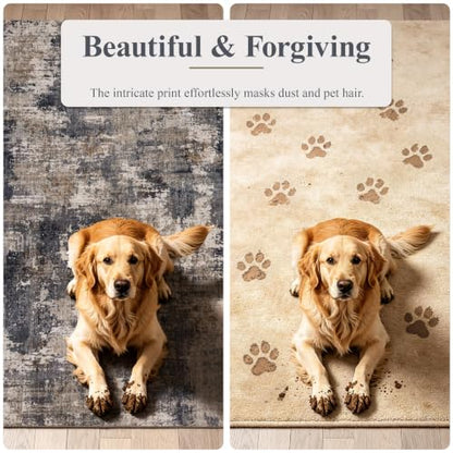2x3 Entryway Area Rug (Black & Beige / 2' x 3' (Rectangular))
