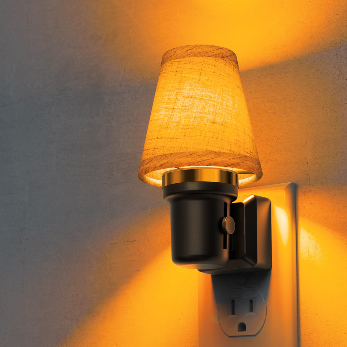 Night Lights Plug into Wall (Round Platform-Amber / 1 Pack)