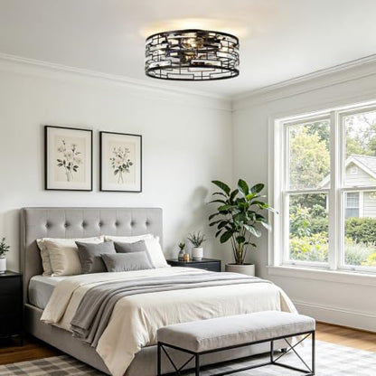Caged Ceiling Fan with Light