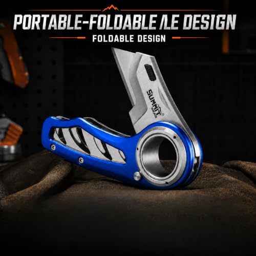 Folding Utility Knife Pocket Knife Box Cutter with Finger