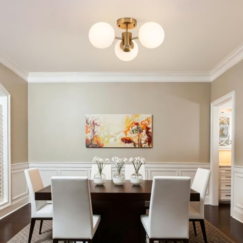 Mid Century Modern Ceiling Light (Gold)